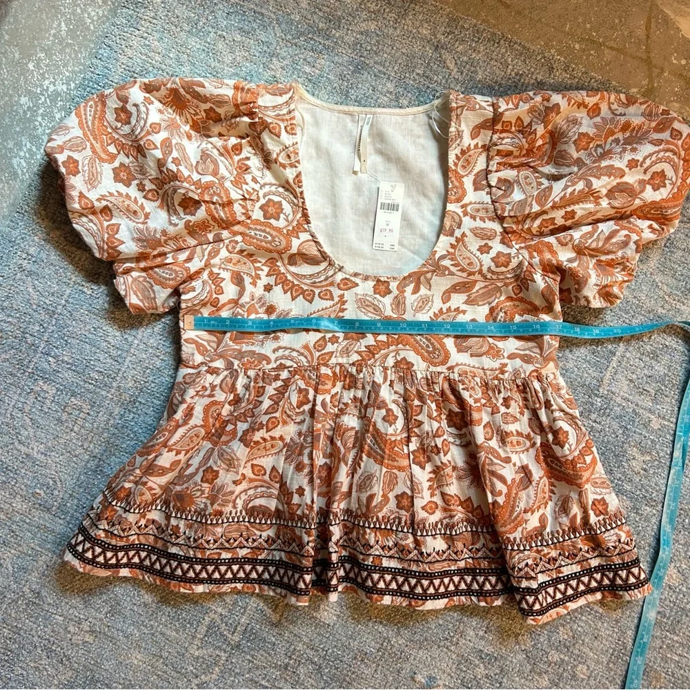 Floral Puff Sleeve Blouse NWT